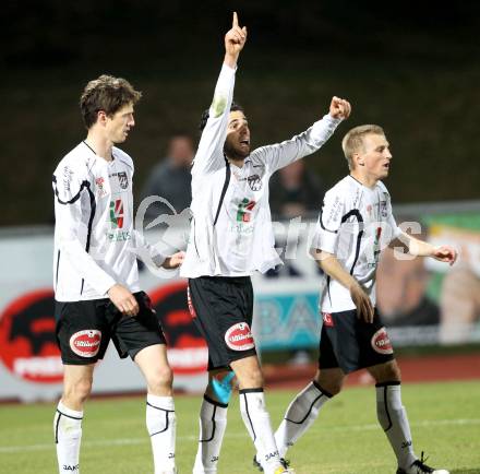 Fussball. Erste Liga.  WAC/St. Andrae gegen SKN St. Poelten. Torjubel Jacobo (WAC). Wolfsberg, 2.4.2012. 
Foto: Kuess

---
pressefotos, pressefotografie, kuess, qs, qspictures, sport, bild, bilder, bilddatenbank