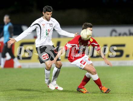 Fussball. Erste Liga.  WAC/St. Andrae gegen SKN St. Poelten. Solano, (WAC), Daniel  Lucas Segovia (St. Poelten). Wolfsberg, 2.4.2012. 
Foto: Kuess

---
pressefotos, pressefotografie, kuess, qs, qspictures, sport, bild, bilder, bilddatenbank