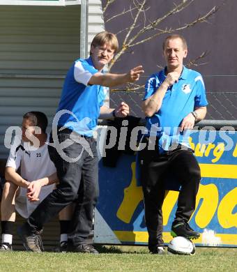 Fussball Kaerntner Liga. Bleiburg gegen Spittal/Drau. Trainer Kreutz Michael (Bleiburg). Bleiburg, am 31.3.2012.
Foto: Kuess
---
pressefotos, pressefotografie, kuess, qs, qspictures, sport, bild, bilder, bilddatenbank