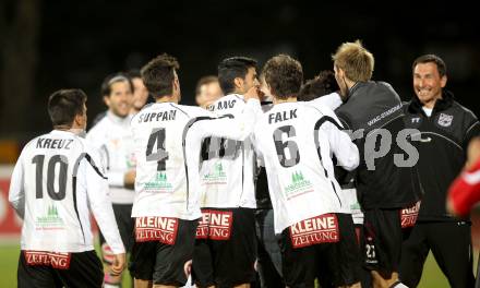 Fussball. Erste Liga.  WAC/St. Andrae gegen SKN St. Poelten. Torjubel WAC. Wolfsberg, 2.4.2012. 
Foto: Kuess

---
pressefotos, pressefotografie, kuess, qs, qspictures, sport, bild, bilder, bilddatenbank