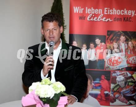 EBEL. Eishockey Bundesliga. Meisterschaftsabschlussfeier KAC.  Buergermeister Christian Scheider. Klagenfurt, am 4.4.2012.
Foto: Kuess
---
pressefotos, pressefotografie, kuess, qs, qspictures, sport, bild, bilder, bilddatenbank