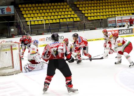 Eishockey Laenderspiel. Oesterreich gegen Weissrussland. Tor Thomas Raffl (Oesterreich). Klagenfurt, am 6.4.2012.
Foto: Kuess

---
pressefotos, pressefotografie, kuess, qs, qspictures, sport, bild, bilder, bilddatenbank