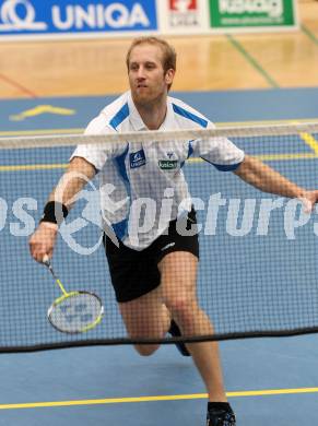 Badminton. ASKOE Kelag Kaernten gegen Pressbaum. Michael Trojan. Klagenfurt, 31.3.2012.
Foto: Kuess
---
pressefotos, pressefotografie, kuess, qs, qspictures, sport, bild, bilder, bilddatenbank