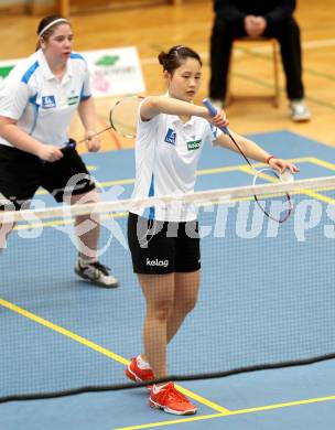 Badminton. ASKOE Kelag Kaernten gegen Pressbaum. Belinda Heber, Qi Xuefei. Klagenfurt, 31.3.2012.
Foto: Kuess
---
pressefotos, pressefotografie, kuess, qs, qspictures, sport, bild, bilder, bilddatenbank