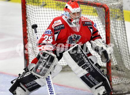 Eishockey Laenderspiel. Oesterreich gegen Weissrussland. Bernhard Starkbaum (Oesterreich). Klagenfurt, am 6.4.2012.
Foto: Kuess

---
pressefotos, pressefotografie, kuess, qs, qspictures, sport, bild, bilder, bilddatenbank