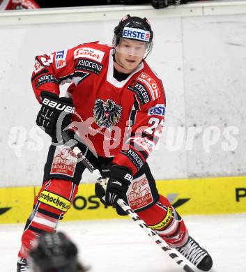 Eishockey Laenderspiel. Oesterreich gegen Weissrussland. Andreas Wiedergut (Oesterreich). Klagenfurt, am 6.4.2012.
Foto: Kuess

---
pressefotos, pressefotografie, kuess, qs, qspictures, sport, bild, bilder, bilddatenbank