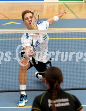 Badminton. ASKOE Kelag Kaernten gegen Pressbaum. Dominik Trojan. Klagenfurt, 31.3.2012.
Foto: Kuess
---
pressefotos, pressefotografie, kuess, qs, qspictures, sport, bild, bilder, bilddatenbank