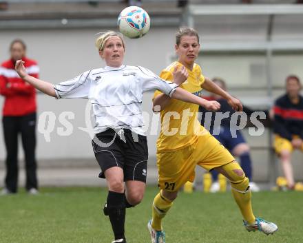 Fussball. OEFB Frauenliga. FC St. Veit Kaernten Frauen gegen ASV Simacek Spratzern. Nicole Descovich (St. Veit), Maria Zubkova (Spratzern). Glanegg, am 15.4.2012.
Foto: Kuess
---
pressefotos, pressefotografie, kuess, qs, qspictures, sport, bild, bilder, bilddatenbank