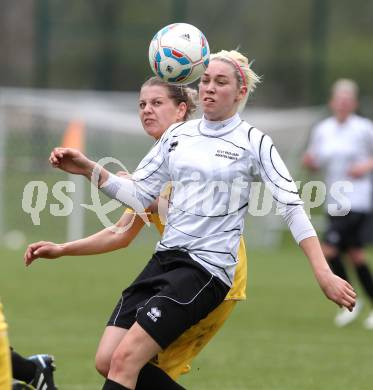 Fussball. OEFB Frauenliga. FC St. Veit Kaernten Frauen gegen ASV Simacek Spratzern. Tatjana Sabitzer (St. Veit),  (Spratzern). Glanegg, am 15.4.2012.
Foto: Kuess
---
pressefotos, pressefotografie, kuess, qs, qspictures, sport, bild, bilder, bilddatenbank