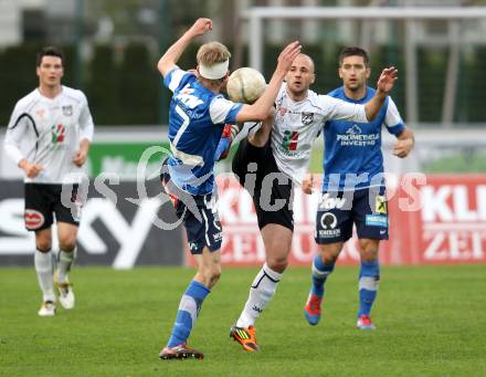 Fussball. Erste Liga.  WAC/St. Andrae gegen FC Lustenau. Stephan Stueckler, (WAC), Christoph Buchner (Lustenau). Wolfsberg, 17.4.2012. 
Foto: Kuess

---
pressefotos, pressefotografie, kuess, qs, qspictures, sport, bild, bilder, bilddatenbank