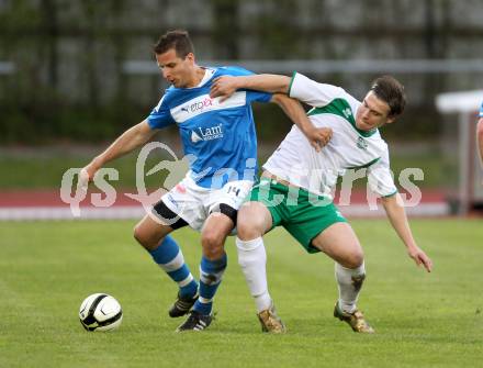 Fussball Regionalliga. VSV gegen DSV Leoben. Thomas Pirker,  (VSV), Adam Fekete (Leoben). Villach, 20.4.2012.
Fotos: Kuess
---
pressefotos, pressefotografie, kuess, qs, qspictures, sport, bild, bilder, bilddatenbank