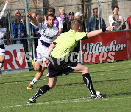 Fussball Regionalliga. SAK gegen SK Austria Klagenfurt. Torjubel Kropiunik Marjan (SAK).  Klagenfurt, 21.4.2012
Foto: Kuess

---
pressefotos, pressefotografie, kuess, qs, qspictures, sport, bild, bilder, bilddatenbank