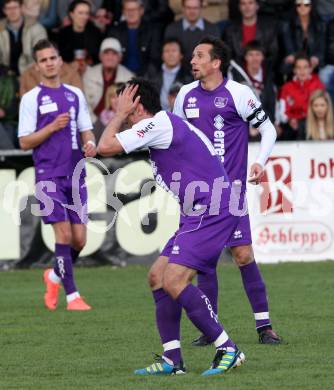 Fussball Regionalliga. SAK gegen SK Austria Klagenfurt. Hota Almedin,  Dollinger Matthias (K) (Austria Klagenfurt).  Klagenfurt, 21.4.2012
Foto: Kuess

---
pressefotos, pressefotografie, kuess, qs, qspictures, sport, bild, bilder, bilddatenbank