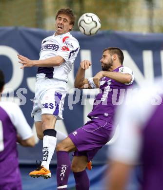 Fussball Regionalliga. SAK gegen SK Austria Klagenfurt. Grega Triplat,  (SAK), Oliver Pusztai (Austria Klagenfurt).  Klagenfurt, 21.4.2012
Foto: Kuess

---
pressefotos, pressefotografie, kuess, qs, qspictures, sport, bild, bilder, bilddatenbank