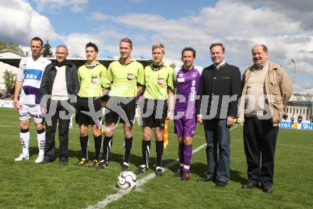 Fussball Regionalliga. SAK gegen SK Austria Klagenfurt. Goran Jolic, Juergen Pfeiler, Matthias Dollinger, Harald Dobernig, Marjan Sturm.  Klagenfurt, 21.4.2012
Foto: Kuess

---
pressefotos, pressefotografie, kuess, qs, qspictures, sport, bild, bilder, bilddatenbank