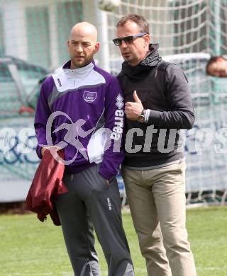 Fussball Regionalliga. SAK gegen SK Austria Klagenfurt. Guenther Gorenzel, Trainer Dietmar Thuller (Austria Klagenfurt).  Klagenfurt, 21.4.2012
Foto: Kuess

---
pressefotos, pressefotografie, kuess, qs, qspictures, sport, bild, bilder, bilddatenbank