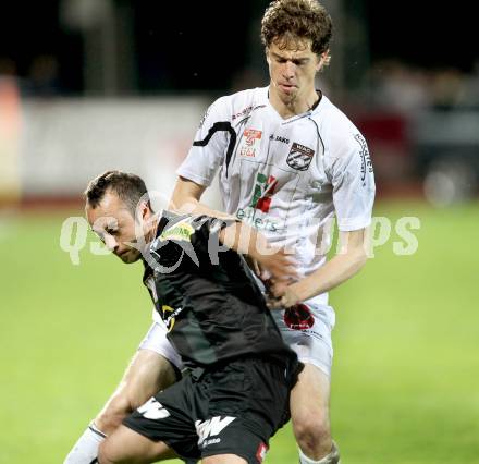 Fussball. Erste Liga.  WAC/St. Andrae gegen SCR Altach. Christian Falk, (WAC), Harun Erbek (Altach). Wolfsberg, 27.4.2012. 
Foto: Kuess

---
pressefotos, pressefotografie, kuess, qs, qspictures, sport, bild, bilder, bilddatenbank