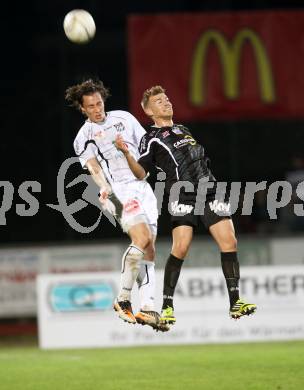 Fussball. Erste Liga.  WAC/St. Andrae gegen SCR Altach. Dario Baldauf,  (WAC), Philipp Hoermann (Altach). Wolfsberg, 27.4.2012. 
Foto: Kuess

---
pressefotos, pressefotografie, kuess, qs, qspictures, sport, bild, bilder, bilddatenbank