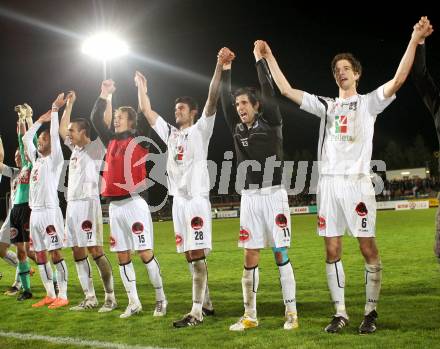 Fussball. Erste Liga.  WAC/St. Andrae gegen SCR Altach. Jubel WAC. Wolfsberg, 27.4.2012. 
Foto: Kuess

---
pressefotos, pressefotografie, kuess, qs, qspictures, sport, bild, bilder, bilddatenbank