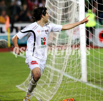 Fussball. Erste Liga.  WAC/St. Andrae gegen SCR Altach. Torjubel Jacobo (WAC). Wolfsberg, 27.4.2012. 
Foto: Kuess

---
pressefotos, pressefotografie, kuess, qs, qspictures, sport, bild, bilder, bilddatenbank