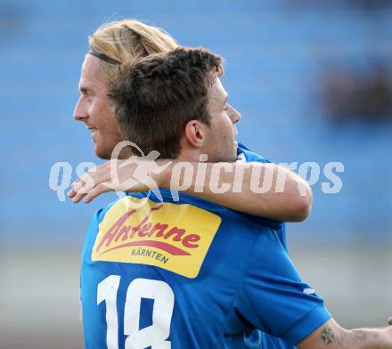 Fussball Regionalliga. VSV gegen Vorwaerts Steyr. Torjubel Daniel Pirker, Johannes Isopp (VSV). Villach, 28.4.2012.
Foto: Kuess
---
pressefotos, pressefotografie, kuess, qs, qspictures, sport, bild, bilder, bilddatenbank