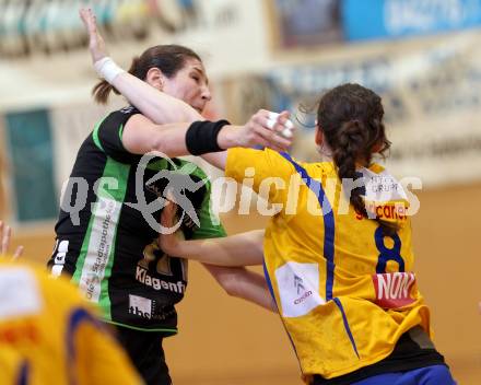 Handball WHA Women Handball League. SG Witasek Kaernten gegen HYPO Niederoesterreich 1. Gabriela Eugenia Rotis-Nagy (Kaernten). Feldkirchen, 1.5.2012.
Foto: Kuess
---
pressefotos, pressefotografie, kuess, qs, qspictures, sport, bild, bilder, bilddatenbank