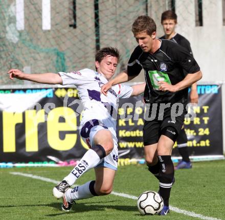 Fussball Regionalliga. SAK gegen Sturm Graz Amateure. Darjan Aleksic, (SAK), Dean Maric (Sturm Graz). Klagenfurt, 4.5.2012.
Foto: Kuess
---
pressefotos, pressefotografie, kuess, qs, qspictures, sport, bild, bilder, bilddatenbank