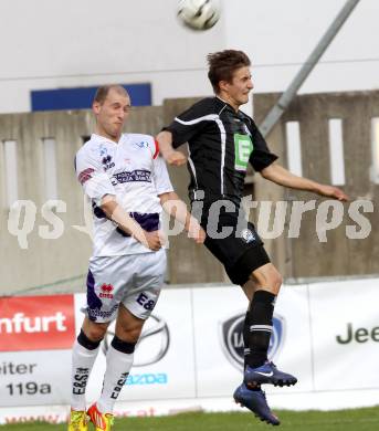 Fussball Regionalliga. SAK gegen Sturm Graz Amateure. Christian Dlopst, (SAK), Reinhold Ranftl (Sturm Graz). Klagenfurt, 4.5.2012.
Foto: Kuess
---
pressefotos, pressefotografie, kuess, qs, qspictures, sport, bild, bilder, bilddatenbank