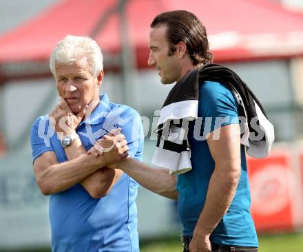 Fussball Regionalliga. SAK gegen Sturm Graz Amateure. Trainer Alois Jagodic, Igor Ogris (SAK). Klagenfurt, 4.5.2012.
Foto: Kuess
---
pressefotos, pressefotografie, kuess, qs, qspictures, sport, bild, bilder, bilddatenbank