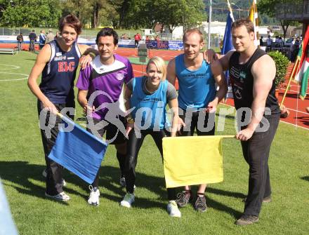 Leichtathletik. Eroeffnung Leopold Wagner Arena. Neue Leichtathletikanlage. Veronika Watzek, Almedin Hota, Jasmin Ouschan, Daniel Mesotitsch, Martin Gratzer. Klagenfurt, am 5.5.2012.
Foto: Kuess
---
pressefotos, pressefotografie, kuess, qs, qspictures, sport, bild, bilder, bilddatenbank