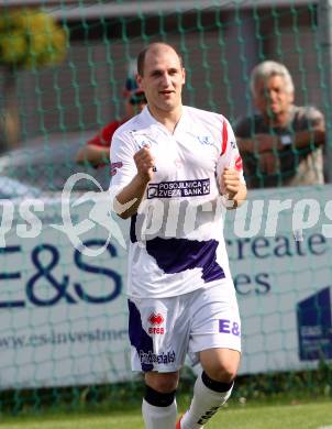 Fussball Regionalliga. SAK gegen Sturm Graz Amateure. Torjubel  Christian Dlopst, (SAK). Klagenfurt, 4.5.2012.
Foto: Kuess
---
pressefotos, pressefotografie, kuess, qs, qspictures, sport, bild, bilder, bilddatenbank