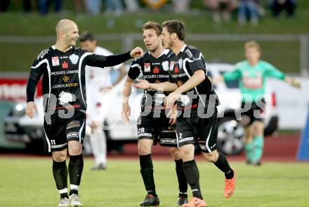 Fussball. Erste Liga.  WAC/St. Andrae gegen TSV Hartberg. Torjubel Hartberg. Wolfsberg, 8.5.2012. 
Foto: Kuess

---
pressefotos, pressefotografie, kuess, qs, qspictures, sport, bild, bilder, bilddatenbank
