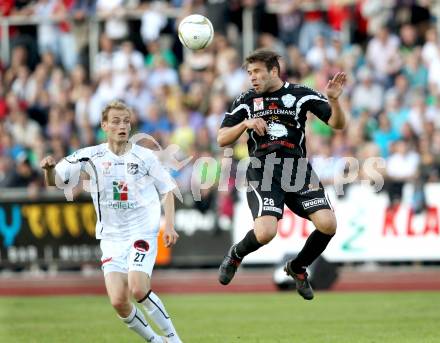 Fussball. Erste Liga.  WAC/St. Andrae gegen TSV Hartberg. Danijel Micic,  (WAC), Edmir Adilovic (Hartberg). Wolfsberg, 8.5.2012. 
Foto: Kuess

---
pressefotos, pressefotografie, kuess, qs, qspictures, sport, bild, bilder, bilddatenbank
