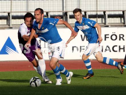 Fussball Regionalliga. VSV gegen SK Austria Klagenfurt. Christian Prawda,  (VSV), Almedin Hota (Austria Klagenfurt).  Villach, 11.5.2012
Foto: Kuess

---
pressefotos, pressefotografie, kuess, qs, qspictures, sport, bild, bilder, bilddatenbank