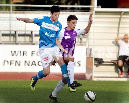 Fussball Regionalliga. VSV gegen SK Austria Klagenfurt. Andreas Dlopst,  (VSV), Siegfried Rasswalder (Austria Klagenfurt).  Villach, 11.5.2012
Foto: Kuess

---
pressefotos, pressefotografie, kuess, qs, qspictures, sport, bild, bilder, bilddatenbank