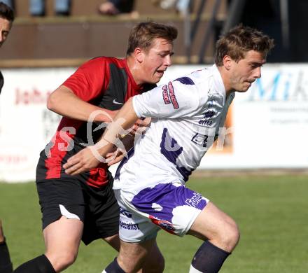 Fussball Regionalliga. SAK gegen LASK Amateure. Grega Triplat, (SAK), Oliver Pollak (LASK). Klagenfurt, 15.5.2012.
Foto: Kuess
---
pressefotos, pressefotografie, kuess, qs, qspictures, sport, bild, bilder, bilddatenbank