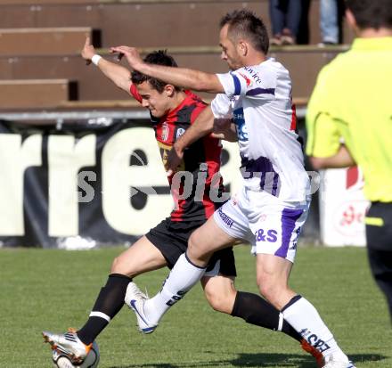 Fussball Regionalliga. SAK gegen LASK Amateure. Goran Jolic, (SAK), Marco Koller (LASK). Klagenfurt, 15.5.2012.
Foto: Kuess
---
pressefotos, pressefotografie, kuess, qs, qspictures, sport, bild, bilder, bilddatenbank