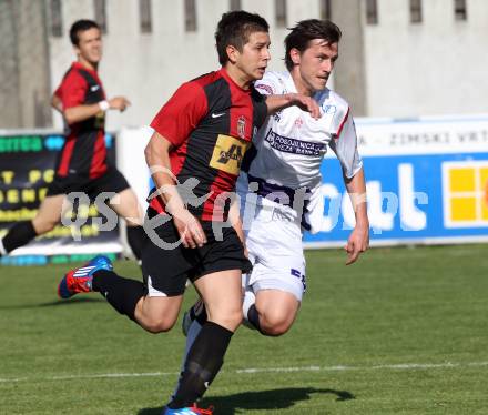 Fussball Regionalliga. SAK gegen LASK Amateure. Darjan Aleksic, (SAK), Bojan Mustecic (LASK). Klagenfurt, 15.5.2012.
Foto: Kuess
---
pressefotos, pressefotografie, kuess, qs, qspictures, sport, bild, bilder, bilddatenbank