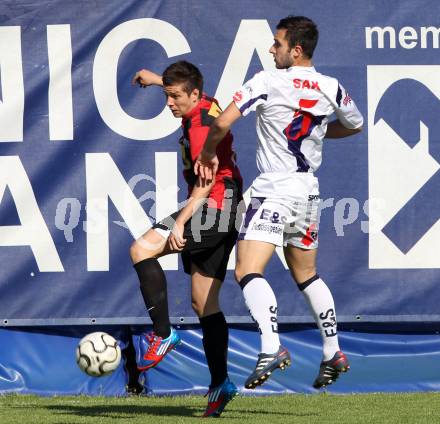 Fussball Regionalliga. SAK gegen LASK Amateure. Murat Veliu, (SAK), Bojan Mustecic  (LASK). Klagenfurt, 15.5.2012.
Foto: Kuess
---
pressefotos, pressefotografie, kuess, qs, qspictures, sport, bild, bilder, bilddatenbank