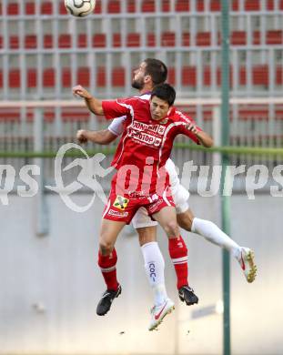 Fussball Regionalliga. SK Austria Klagenfurt gegen Gleinstaetten. Oliver Pusztai, (Austria Klagenfurt), Igor Hajduk  (Gleinstaetten).  Klagenfurt, 15.5.2012
Foto: Kuess

---
pressefotos, pressefotografie, kuess, qs, qspictures, sport, bild, bilder, bilddatenbank