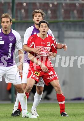 Fussball Regionalliga. SK Austria Klagenfurt gegen Gleinstaetten. Boris Huettenbrenner, (Austria Klagenfurt), Igor Hajduk  (Gleinstaetten).  Klagenfurt, 15.5.2012
Foto: Kuess

---
pressefotos, pressefotografie, kuess, qs, qspictures, sport, bild, bilder, bilddatenbank