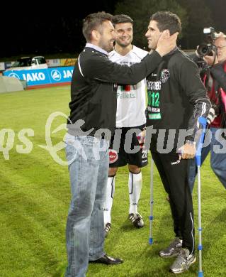 Fussball. Erste Liga.  WAC/St. Andrae gegen LASK Linz. Meisterfeier.  Nenad Bjelica, Solano, Jacobo. Wolfsberg, 18.5.2012. 
Foto: Kuess

---
pressefotos, pressefotografie, kuess, qs, qspictures, sport, bild, bilder, bilddatenbank
