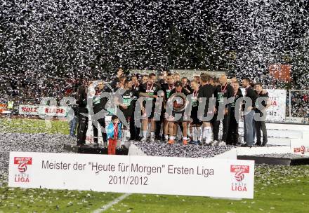 Fussball. Erste Liga.  WAC/St. Andrae gegen LASK Linz. Meisterfeier.  . Wolfsberg, 18.5.2012. 
Foto: Kuess

---
pressefotos, pressefotografie, kuess, qs, qspictures, sport, bild, bilder, bilddatenbank