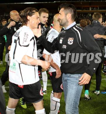 Fussball. Erste Liga.  WAC/St. Andrae gegen LASK Linz. Meisterfeier.  Jubel Dario Baldauf, Nenad Bjelica. Wolfsberg, 18.5.2012. 
Foto: Kuess

---
pressefotos, pressefotografie, kuess, qs, qspictures, sport, bild, bilder, bilddatenbank