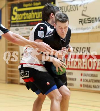 Handball Bundesliga. SC Ferlach gegen HCK 59. Mathias Rath, (Ferlach), Florian Wulz (HCK). Ferlach, 19.5.2012.
Foto: Kuess
---
pressefotos, pressefotografie, kuess, qs, qspictures, sport, bild, bilder, bilddatenbank