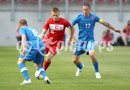 Fussball Laenderspiel. Woerthersee Stadion. Testspiel. Slowakei gegen Polen. Erik Jendrisek, Marek Hamsik,  (Slowakei), Jakub Blaszczykowski (Polen). Klagenfurt, 26.5.2012
Foto: Kuess

---
pressefotos, pressefotografie, kuess, qs, qspictures, sport, bild, bilder, bilddatenbank