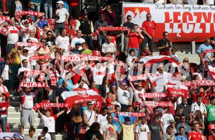 Fussball Laenderspiel. Woerthersee Stadion. Testspiel. Slowakei gegen Polen. Fans. Klagenfurt, 26.5.2012
Foto: Kuess

---
pressefotos, pressefotografie, kuess, qs, qspictures, sport, bild, bilder, bilddatenbank