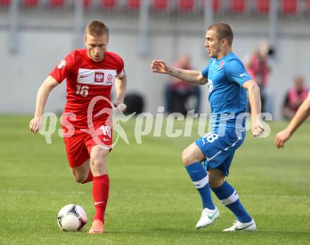 Fussball Laenderspiel. Woerthersee Stadion. Testspiel. Slowakei gegen Polen. Erik Jendrisek,  (Slowakei), Jakub Blaszczykowski (Polen). Klagenfurt, 26.5.2012
Foto: Kuess

---
pressefotos, pressefotografie, kuess, qs, qspictures, sport, bild, bilder, bilddatenbank