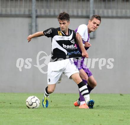 Fussball Regionalliga. SK Austria Klagenfurt gegen Allerheiligen. Toni Krijan,  (Austria Klagenfurt), Darko Vasic (Allerheiligen).  Klagenfurt, 24.5.2012
Foto: Kuess

---
pressefotos, pressefotografie, kuess, qs, qspictures, sport, bild, bilder, bilddatenbank