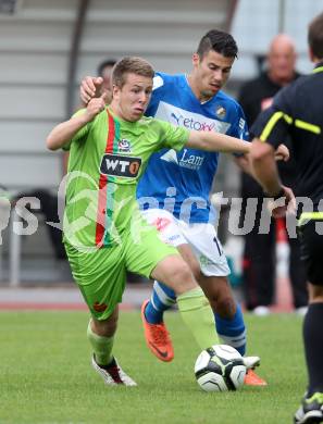 Fussball Regionalliga. VSV gegen Wels FC. Sandro Ebner, (VSV), Leonhard Mayr  (Wels). Villach, 1.6.2012.
Foto: Kuess
---
pressefotos, pressefotografie, kuess, qs, qspictures, sport, bild, bilder, bilddatenbank